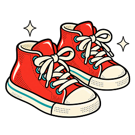 Red kids’ sneakers