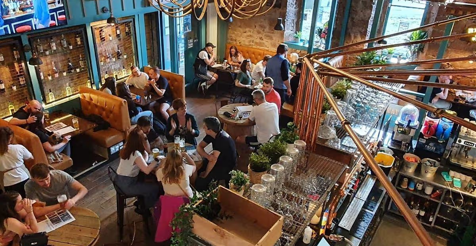 A lively evening inside Brewhaus